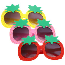 3Pcs Toddler Sunglasses Cartoon Pineapple Kids Glasses Party Decor