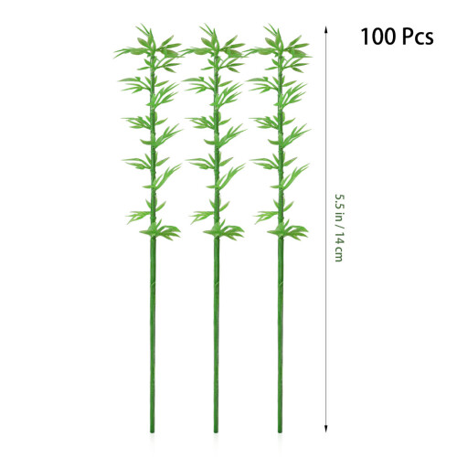 2Pcs 100Pcs 1:75 Plastic Bamboo Trees Model Train Scenery Green