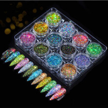 12 Colors Nail Art Glitter Set Festival Holographic Nail Sequins for Body Face Hair 01
