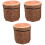 3Pcs Foldable Storage Stools with Lid Kid Stool Multi-Purpose Home Use 5