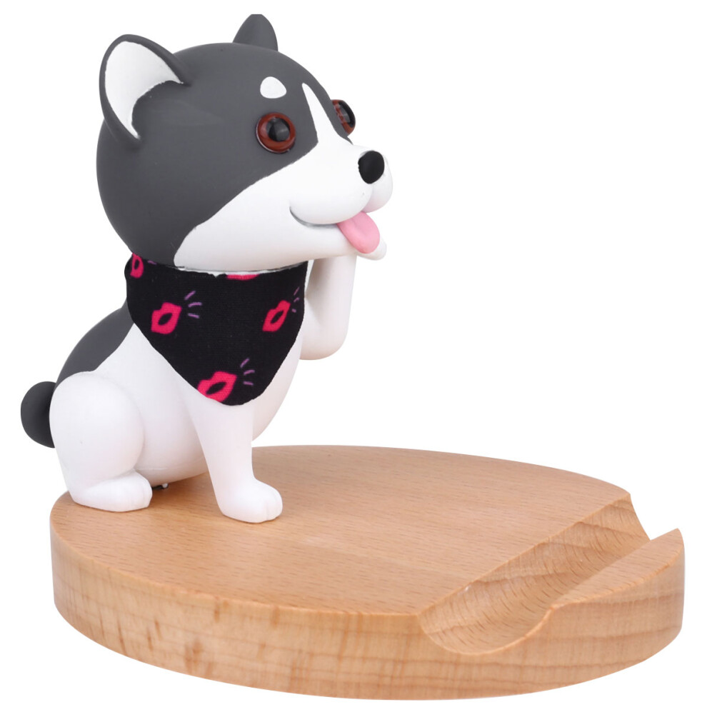 2Pcs Eco-Friendly Wooden Dog Cell Phone Stand Universal Desktop Holder 3623139227208