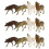 12Pcs High Grade Plastic Wolf Model Set for Kids Education and Play 8