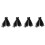 4Pcs Short Black Bridal Veil Bow Gothic Accessory for Brides 4