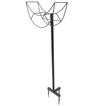 Black Metal Hose Hanger Sturdy Garden Hose Storage Rack