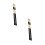 4Pcs Lightweight Black Bamboo Drumsticks Durable Wooden Drum Brushes 9