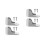 4Pcs Zinc Alloy Closet Pole Socket Brackets Silver Rustproof for Home 3