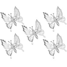 25Pcs Butterfly Duckbill Hair Clips Silver Barrettes for Women Decor