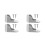 4Pcs Zinc Alloy Closet Pole Socket Brackets Silver Rustproof for Home 4