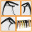 4Pcs Adjustable Metal Guitar Capo Clamp Black Multi-Use Guitar Supply 3