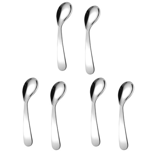 6 Pcs Baby Spoon Infant Feeding Learning Tool Practice Silver 1