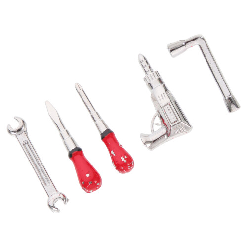 10Pcs Miniature Scene Model Silver Alloy Repair Tools for Mini Home 1