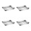 4Pcs Stainless Steel Baking Pan Set with Wire Rack Silver Deep Design 6