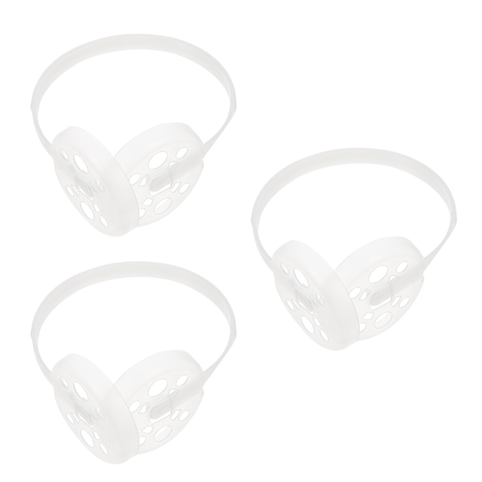 6Pcs White Plastic Ear Muff Skeleton Rack Diy Earmuff Accessories 3623262080787