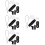 4pcs Kazoo Abs Musical Instrument Black Major 9