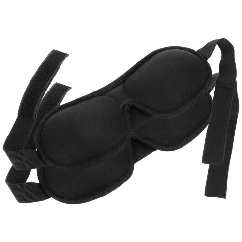 10Pcs Black 3D Sleeping Eye Mask Comfortable Polyester Sleep Blindfold