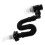2Sets Black Plastic Sink Drain Pipe Efficient Home Bathroom Waste Kit 2