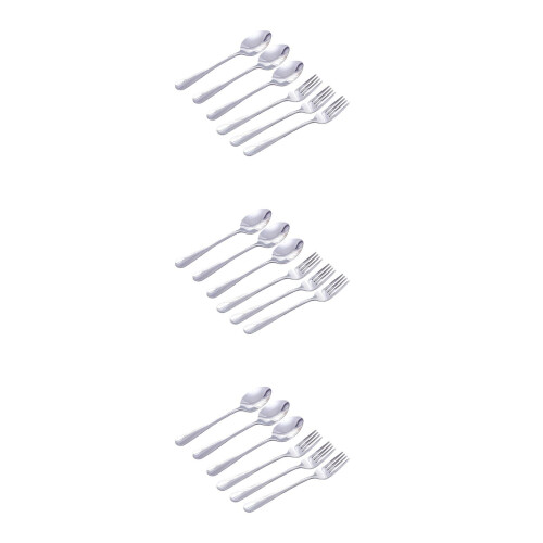18 Pcs Kids Silverware Stainless Steel Fork And Spoon Set 1