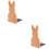 2 Pack Shelf Wooden Bookends Rabbit Display Bunny Child Office 7