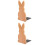2 Pack Shelf Wooden Bookends Rabbit Display Bunny Child Office 6