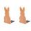 2 Pack Shelf Wooden Bookends Rabbit Display Bunny Child Office 3