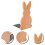 2 Pack Shelf Wooden Bookends Rabbit Display Bunny Child Office 10