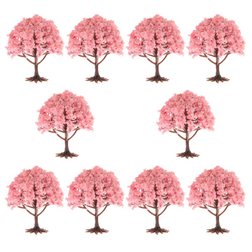 50 Pcs Miniature Plastic Tree Scenery Diy Landscape Sand Table Decor