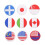 36 Pcs Flag Cloth Stickers The Sign Patch 1