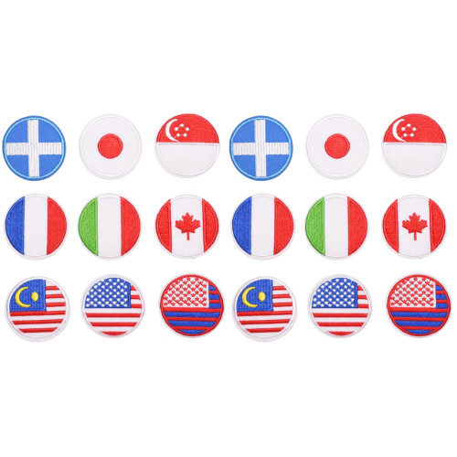 36 Pcs Flag Cloth Stickers The Sign Patch 1