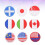 36 Pcs Flag Cloth Stickers The Sign Patch 10