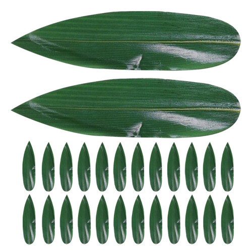 600 Pcs Sushi Decorative Leaves Sashimi Serving Bamboo Mats