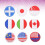 36 Pcs Flag Cloth Stickers The Sign Patch 11