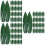 600 Pcs Sushi Decorative Leaves Sashimi Serving Bamboo Mats 9