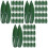 600 Pcs Sushi Decorative Leaves Sashimi Serving Bamboo Mats 5