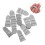 40Pcs Durable Steel Handle Wedge Kit Silver for Tool Use 10