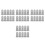 40Pcs Durable Steel Handle Wedge Kit Silver for Tool Use 7