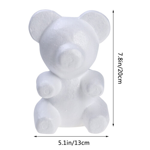 Set Of 2 Foam Bear Model Lovers Large Polystyrene Shaped Mini Shapes 2