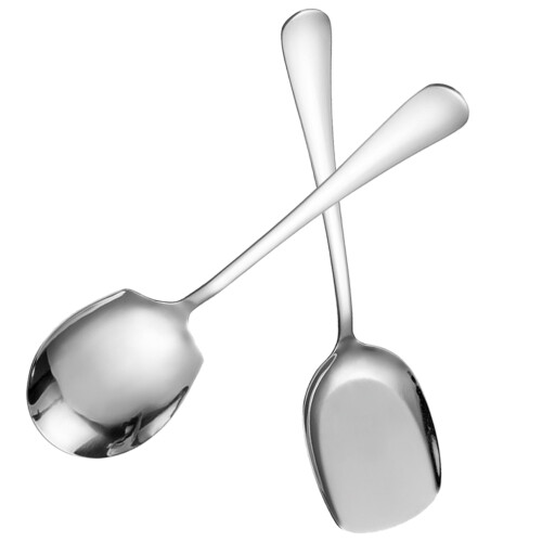 4 Sets Reusable Stainless Steel Serving Spoons 1