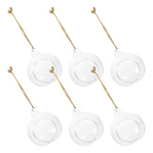 2 Count Hanging Planter Indoor Small Pots Clear Vases Hydroponics