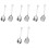 4 Sets Reusable Stainless Steel Serving Spoons 5