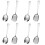 4 Sets Reusable Stainless Steel Serving Spoons 7