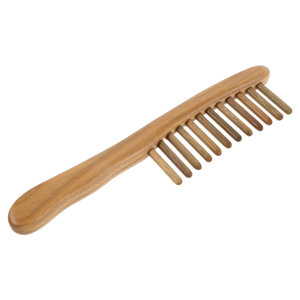 Villcase Unisex 3Pcs Natural Wood Wide Tooth Comb For Men Women Scalp Massage