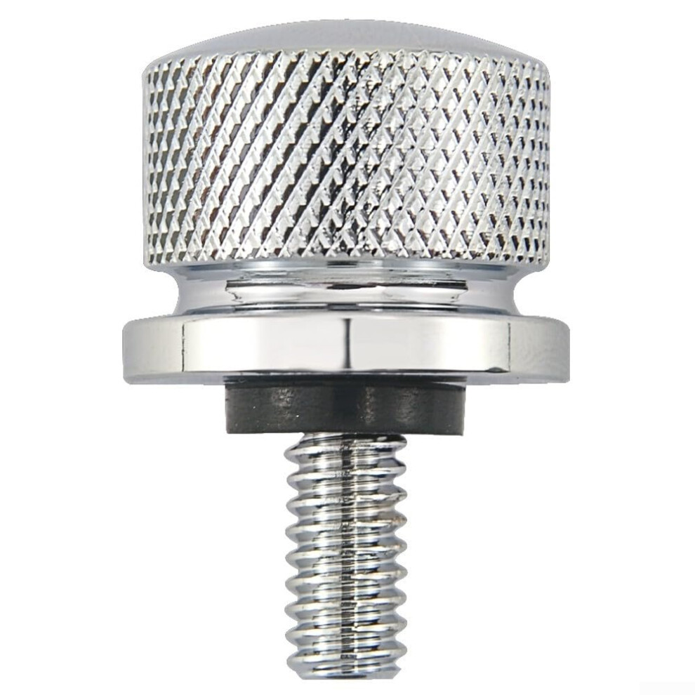 Motorcycle Seat Bolt Chrome Knurled Rear Screw With Rubber Washer For Harley Softail Dyna 19962019 9099447162106