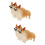 4 Pcs Simulation Corgi Dog Model Plastic Figurine Ornament 9