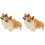 4 Pcs Simulation Corgi Dog Model Plastic Figurine Ornament 4