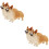 4 Pcs Simulation Corgi Dog Model Plastic Figurine Ornament 8