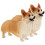 4 Pcs Simulation Corgi Dog Model Plastic Figurine Ornament 1