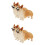 4 Pcs Simulation Corgi Dog Model Plastic Figurine Ornament 7