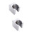 2Pcs Durable Brass Shower Head Holder Silver Wall Mount Bracket 6