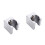 2Pcs Durable Brass Shower Head Holder Silver Wall Mount Bracket 3