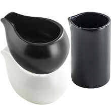 4Sets Ceramic Milk Jug Set Portable Sauce and Syrup Pitchers